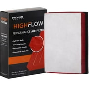 HIGHFLOW High Performance, Pre-Oiled Disposable Engine Air Filter PA6122X | Fits 2010-2024 Toyota 4Runner, 2010-2023 Lexus GX460, 2010-2014 Toyota FJ Cruiser
